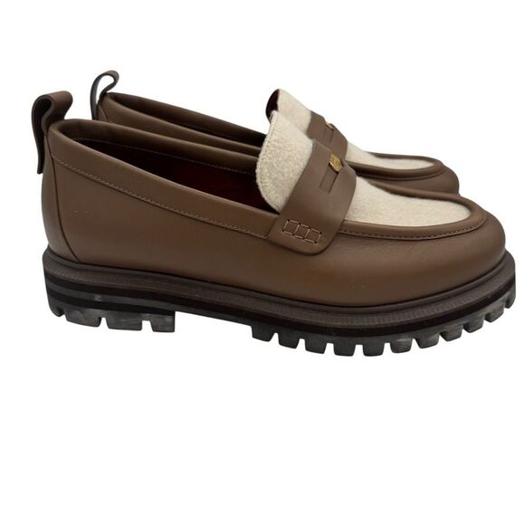 NEW Loro Piana Lomond Penny Loafers Autumn Chestnut Natu - Picture 4 of 14